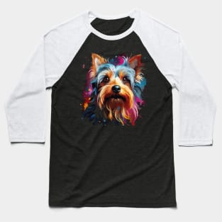 Yorkshire Terrier Rainbow Baseball T-Shirt